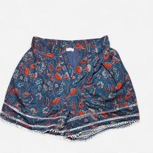 Elegant Floral High Waist Women's Shorts